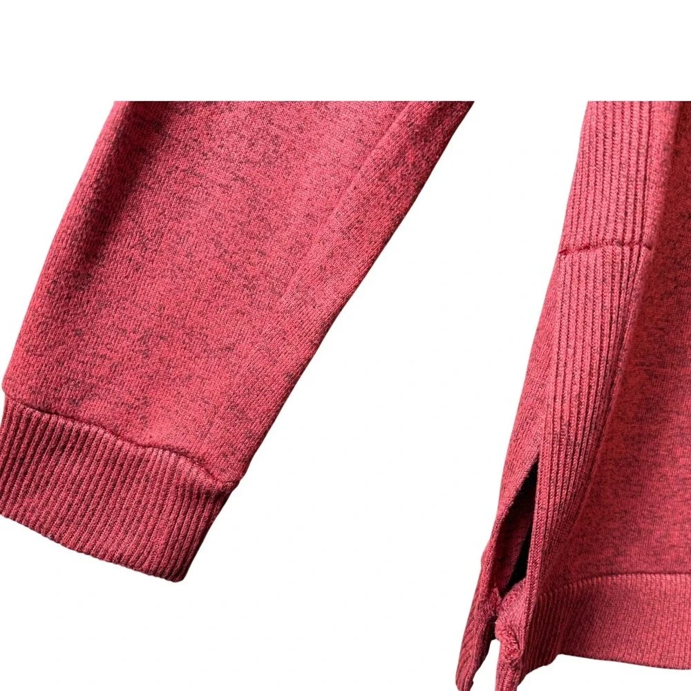 Donna Karan Sleepwear‎ Women's Red Marled Knit Crewneck Sweatshirt Size S